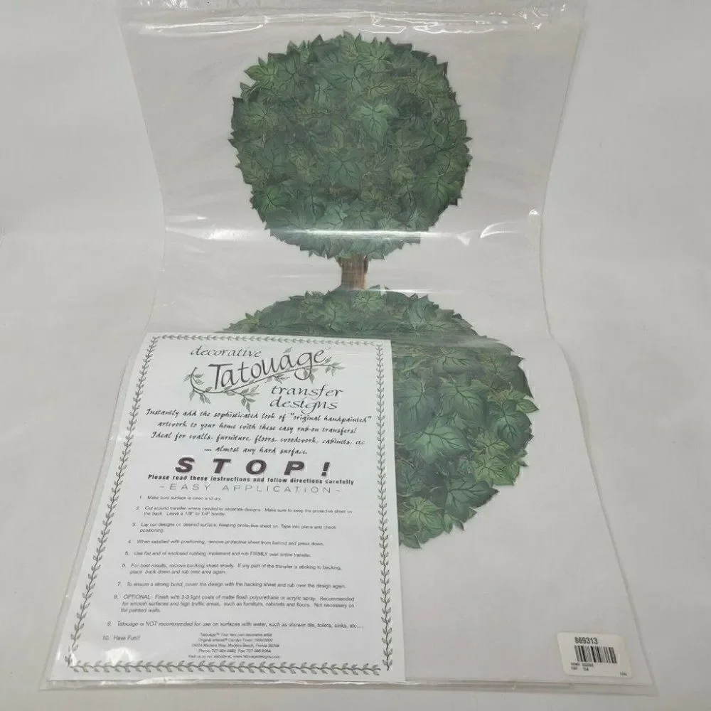 TATOUAGE DECORATIVE TRANSFER DESIGNS CAROLYN YOVAN GARDEN BUSH KIT 15